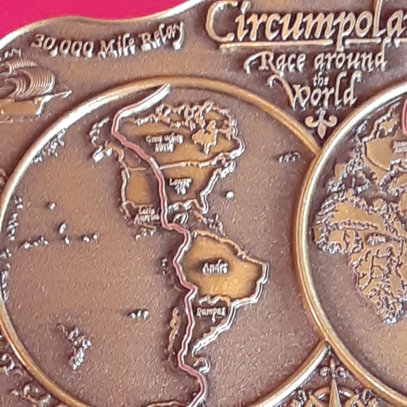 Circumpolar Race Around The World,  Brass Buckle, by Ashworth Awards - Picture 4 of 8